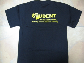 "Študent" čierne pánske tričko 100%bavlna  